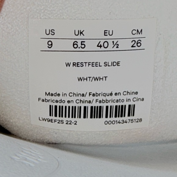 LULULEMON RESTFEEL SLIDE WHITE - Picture 6 of 8